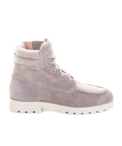 SANTONI ROUND TOE ANKLE BOOTS