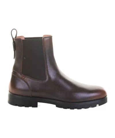SANTONI ROUND TOE ANKLE BOOTS