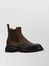 Santoni Chunky Sole Suede Finish Boots