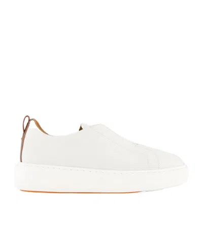 Santoni Round Toe Low-top Casual Shoes In Multicolor