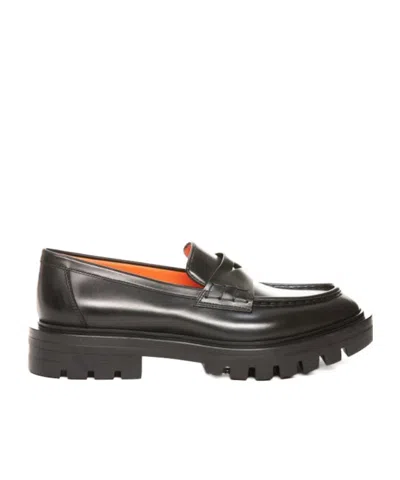 SANTONI SANTONI ROUND-TOE SLIP-ON LOAFERS