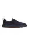 Santoni Suede Sneakers In Black