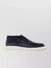 Santoni Suede Desert Boot In Blue