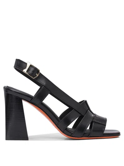 Santoni Sandals In Black