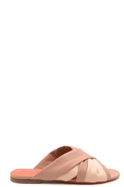 Santoni Sandals Brown In Pink