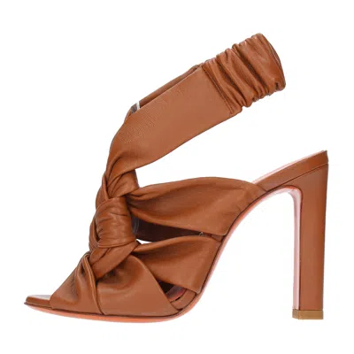 Santoni Sandals Brown In Marrone Marroni