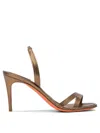 Santoni Mid-heel Sandal In Gold