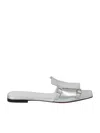 Santoni Double Buckle Sandals In Grey