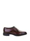 Santoni Leather Easy Oxford Shoes In Brown