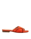 SANTONI SANTONI SANTONI SANDALS WOMAN SANDALS ORANGE SIZE 5.5 LEATHER