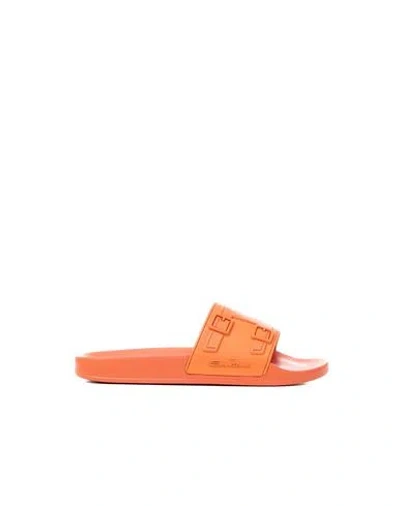 Santoni Sandals Woman Sandals Orange Size 8 Rubber