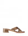 Santoni Serpentine 35 Heel In Gold In Brown