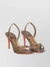 Santoni Shiny Sandals With Open Toe And Textured Sole