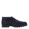 Santoni Rock Ankle Boot In Suede In Blue
