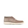 Santoni Dragon Suede Desert Boots In Brown