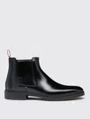 Santoni Ankle-length Leather Chelsea Boots In Black