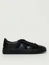 Santoni Logo Almond Toe Low-top Sneakers In Black