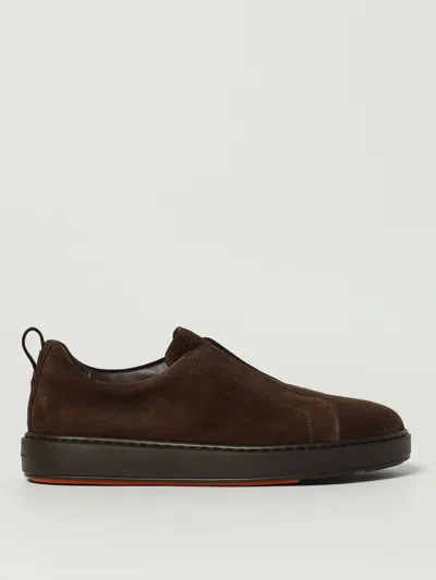 SANTONI SNEAKERS SANTONI MEN COLOR BROWN,H20540032