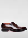 Santoni Man Lace-up Shoes Burgundy Size 11.5 Soft Leather In Braun