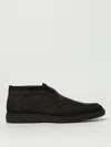 Santoni Suede Elasticized Boots Rubber Sole In Black