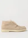 Santoni Chalk Suede Ankle Boots In Beige