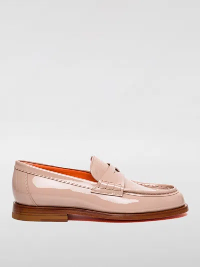 Santoni Airglow Patent Leather Penny Loafers In Light Pink