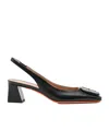 Santoni Slingback High Heel Sandals In Multicolor