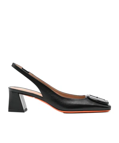 Santoni Slingback High Heel Sandals In Multicolor