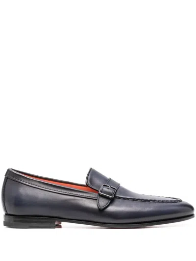 Santoni Slip-on Loafers In Blau