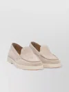 Santoni Slip-on Shoes With Round Toe And Rubber Sole