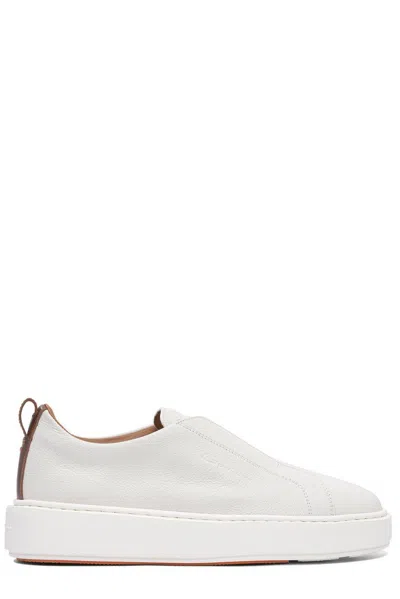 Santoni Slip-on Sneakers In Gray