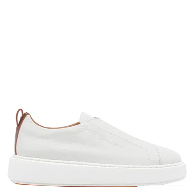 Santoni Slip-on Sneakers In White