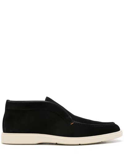 SANTONI SLIP-ON SUEDE BOOTS