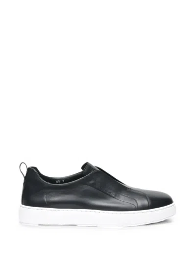 Santoni Slip-on Sneakers In Black