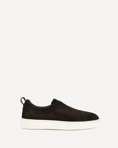 Santoni Brown Calf Leather Bos Taurus Sneakers