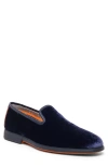 Santoni Smooth Smoking Slipper In Blue