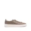 Santoni Slip-on Sneakers With Contrasting Rubber Sole In Brown