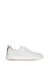 Santoni Slip-on Sneakers With Calf Leather And Durable Rubber Sole In White