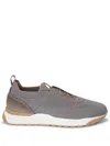 Santoni Low Top Sneakers Contrast Sole In Gray