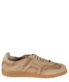 Santoni Soft Leather Sneakers For Casual Style In Neutral