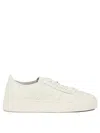 Santoni Lace-up Low-top Sneakers In Beige