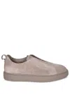 Santoni Suede Clean Icon Sneakers In Beige