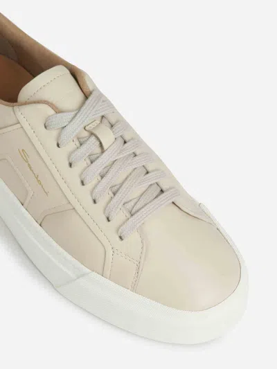 Santoni Sneakers In Beige