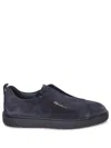 Santoni Suede Sneakers In Blue