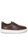 Santoni Mens Clean Icon Victory Leather Low-top Trainers Grey In Multi