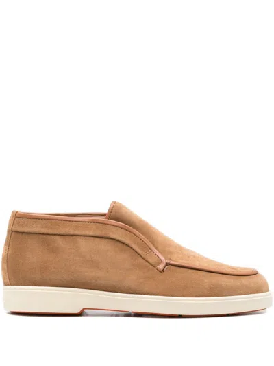 Santoni Sneakers In Brown