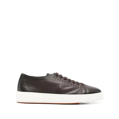 Santoni Sneakers In Brown