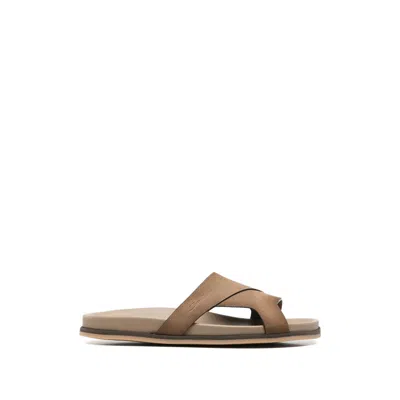 Santoni Sneakers In Brown