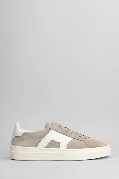 Santoni Dbs1 Sneakers In Taupe Suede In Brown