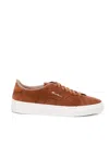 Santoni Sneakers In Suede In Soft Panna